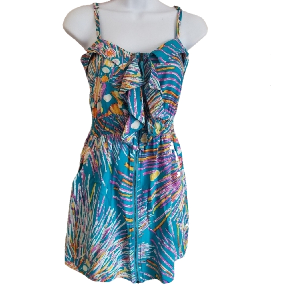 AKIRA multicolor starburst strap Dress small - Picture 1 of 9